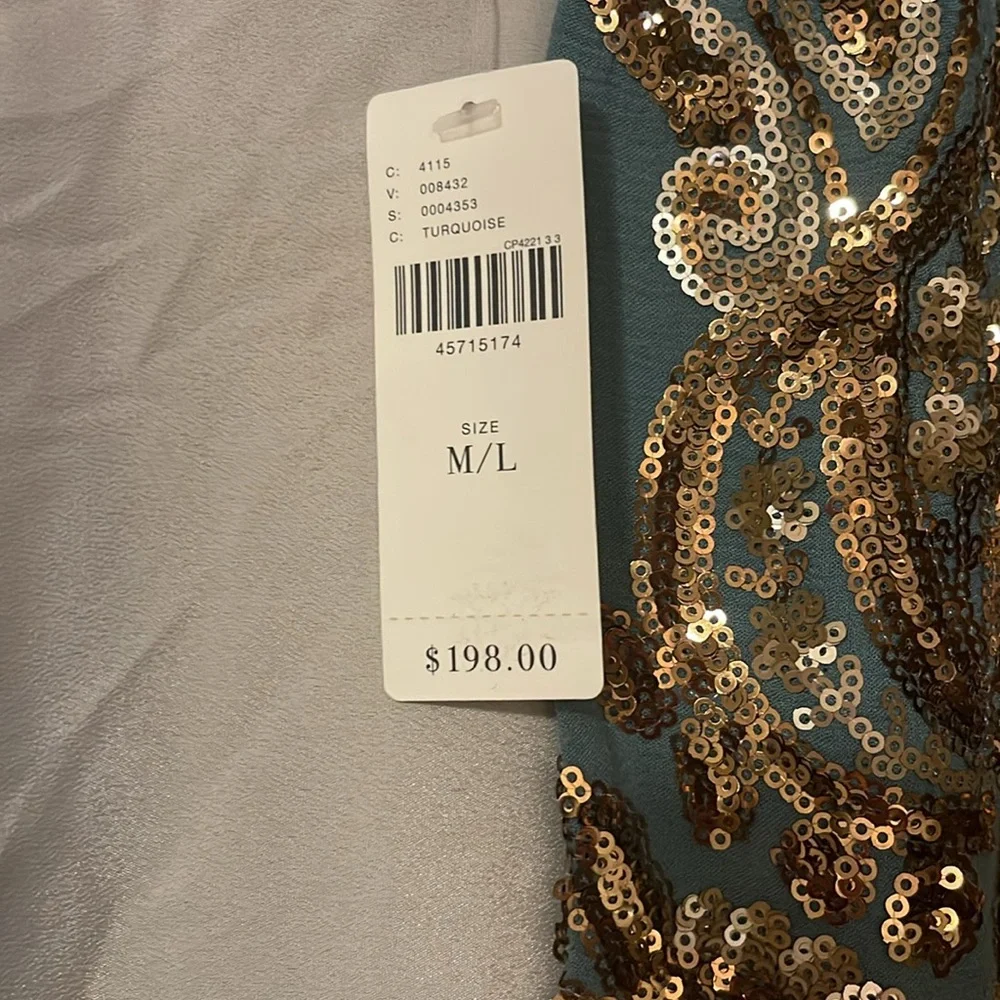 NWT Anthropologie Glittering Gold
Sequined Kimono - Picture 3 of 4